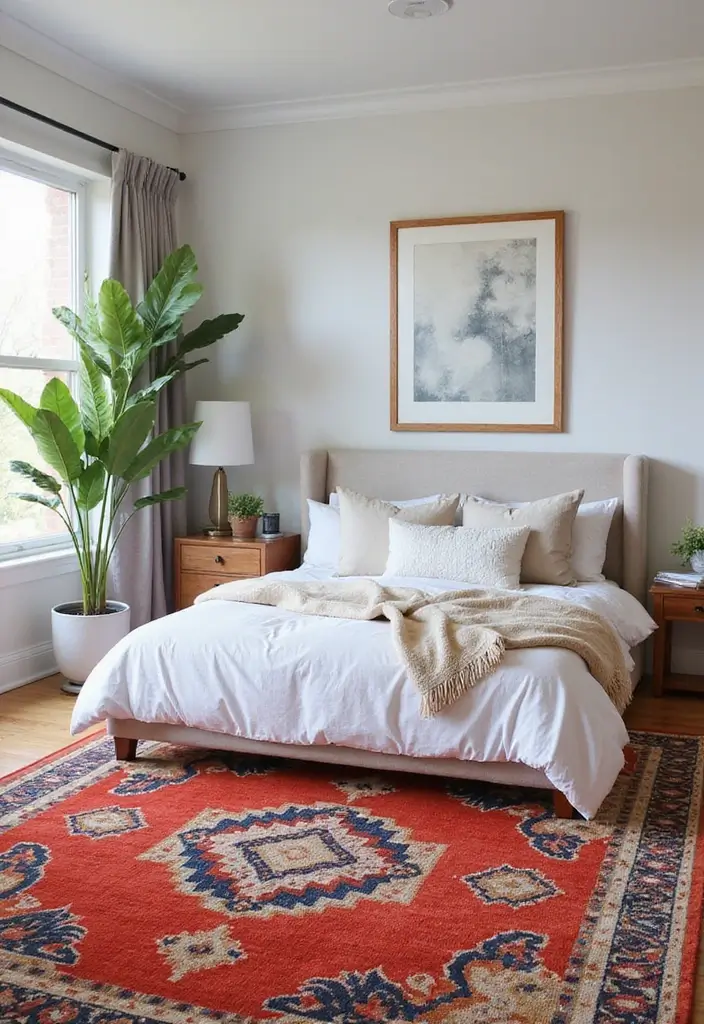 25 Modern Bedroom Decor Ideas That Will Transform Your Space (You Won't Believe #16!) - 16. Bold Carpet Choices