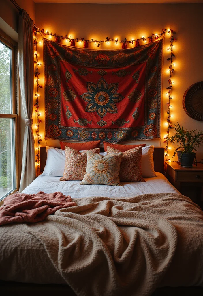 19 Bedroom Transformations Under $200 That'll Leave You Speechless! (Wait Until You See #3!) - 1. Cozy Bohemian Retreat