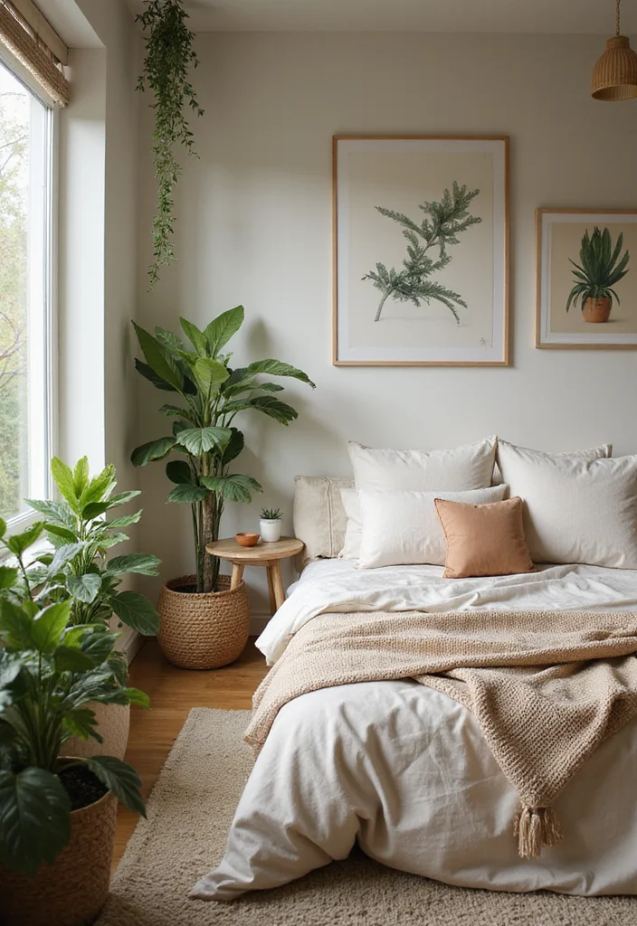 19 Bedroom Transformations Under $200 That'll Leave You Speechless! (Wait Until You See #3!) - 10. Nature-Inspired Retreat