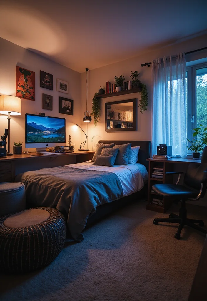 19 Bedroom Transformations Under $200 That'll Leave You Speechless! (Wait Until You See #3!) - 13. Tech-Savvy Sanctuary