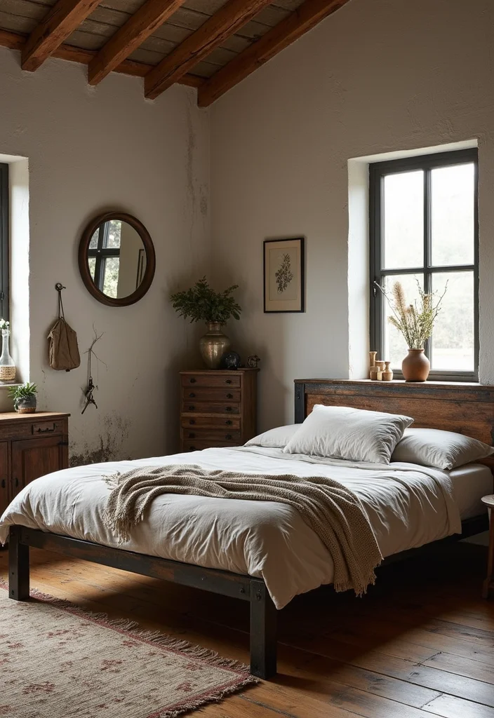 19 Bedroom Transformations Under $200 That'll Leave You Speechless! (Wait Until You See #3!) - 16. Farmhouse Industrial Fusion