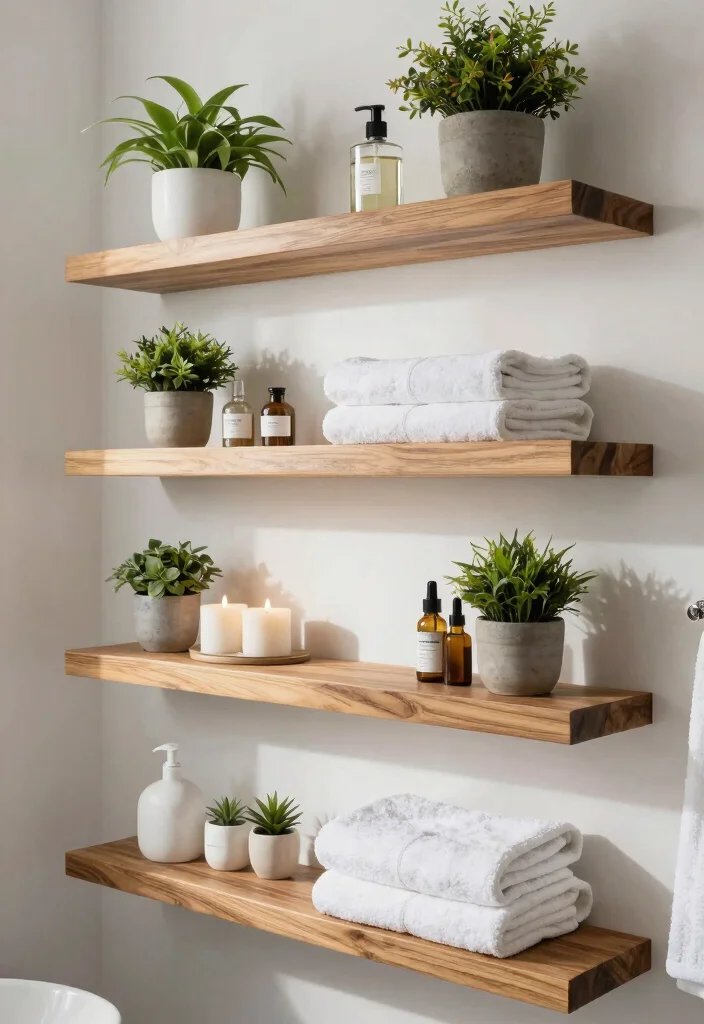19 Budget Bathroom Decor Ideas That'll Refresh Your Space in No Time! - 1. DIY Floating Shelves 1
