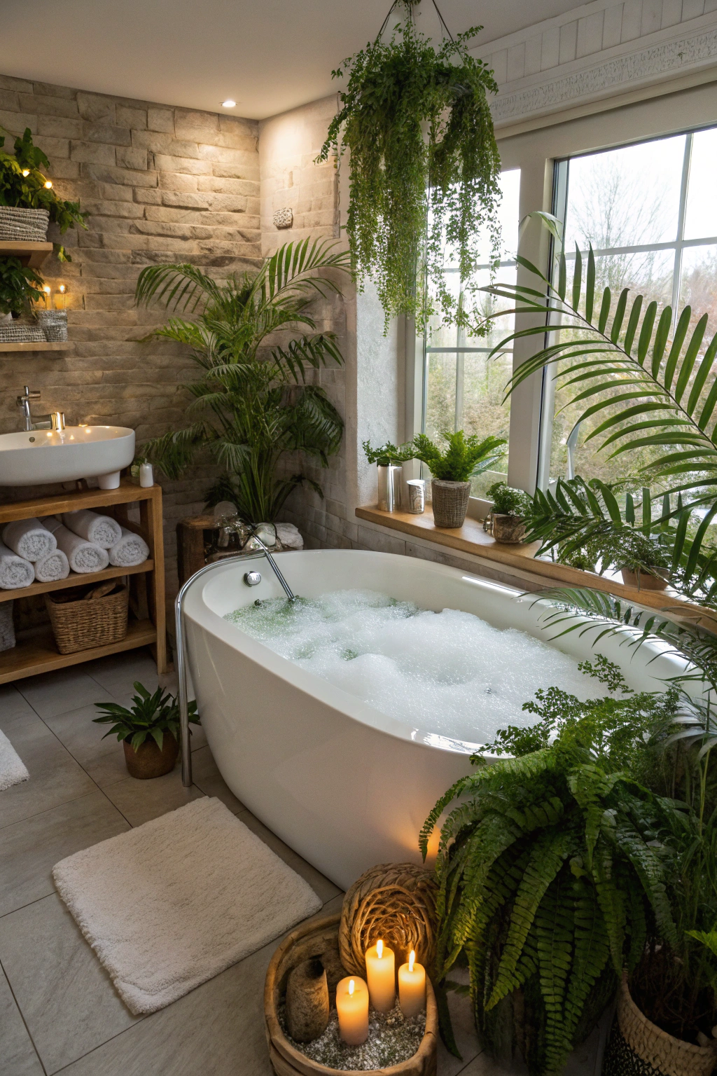 19 Budget Bathroom Decor Ideas That'll Refresh Your Space in No Time! - 13. Create a Spa-Like Atmosphere 1