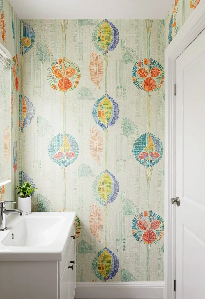 19 Budget Bathroom Decor Ideas That'll Refresh Your Space in No Time! - 18. Budget-Friendly Wall Treatments 1